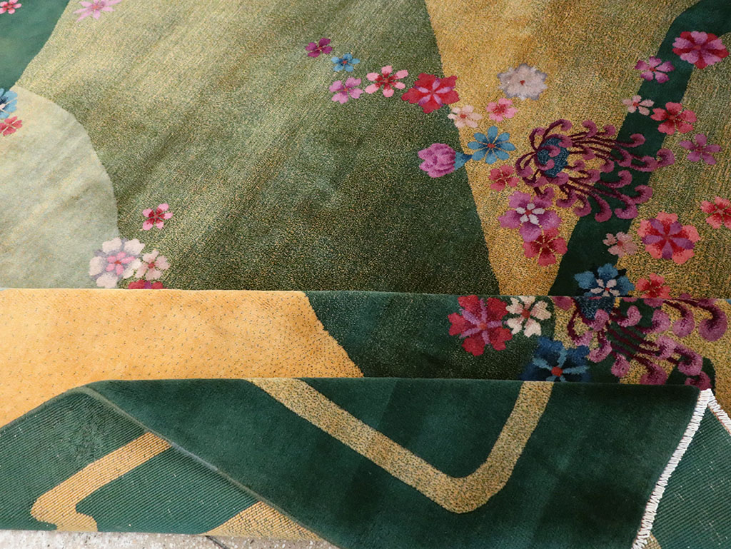 Antique Chinese Art Deco Room Size Carpet, No.32647 - Galerie Shabab