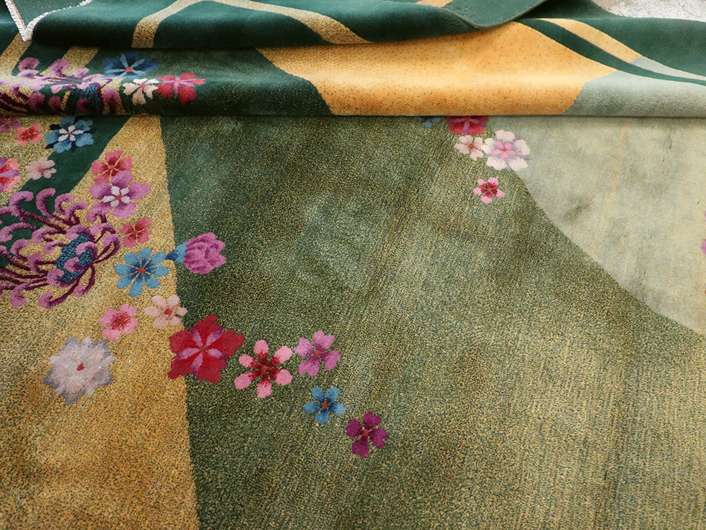 Antique Chinese Art Deco Room Size Carpet, No.32647 - Galerie Shabab