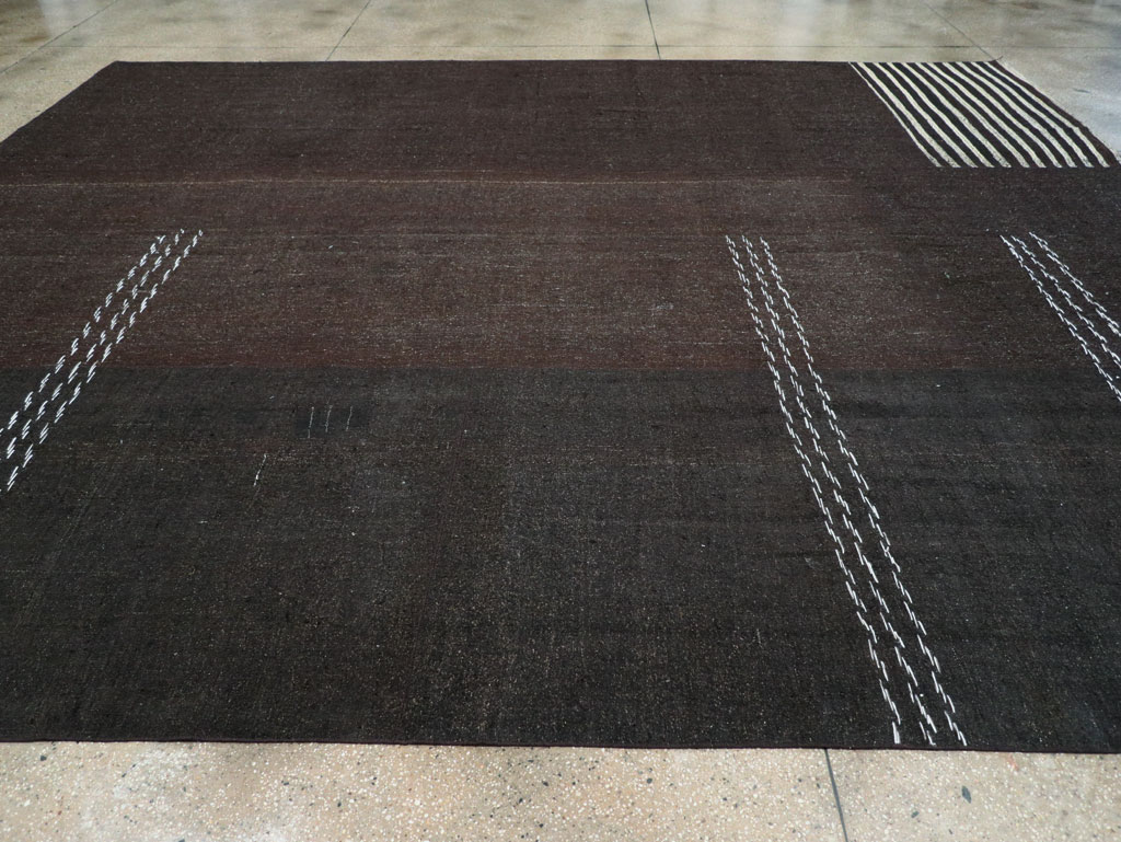 Modern Turkish Flatweave Kilim Large Room Size Carpet, No.32656 - Galerie Shabab