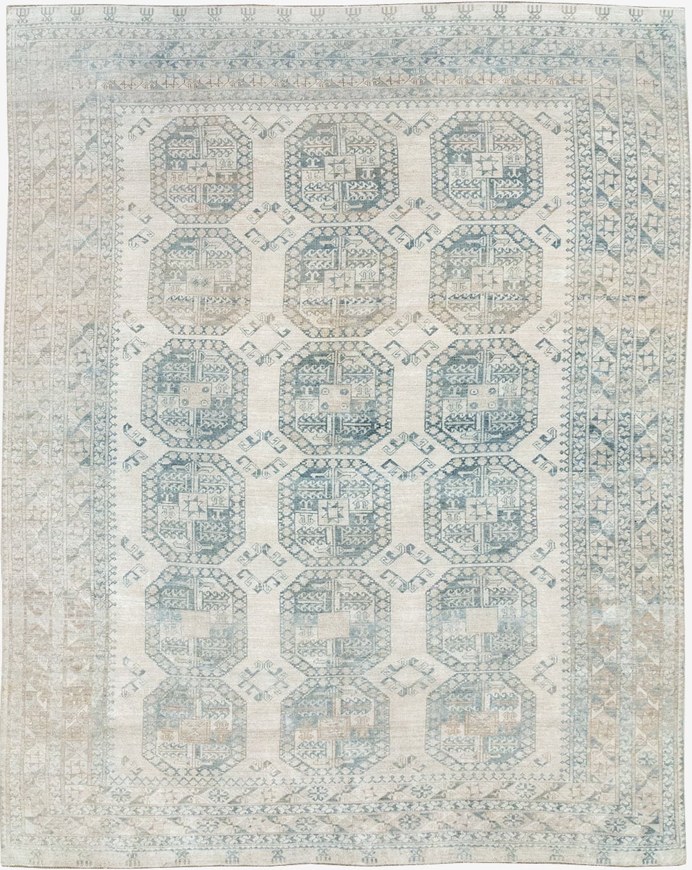 Vintage Central Asian Turkoman Room Size Carpet, No.32661 - Galerie Shabab