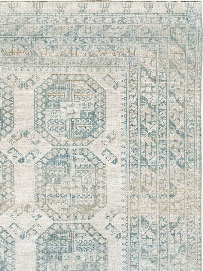 Vintage Central Asian Turkoman Room Size Carpet, No.32661 - Galerie Shabab