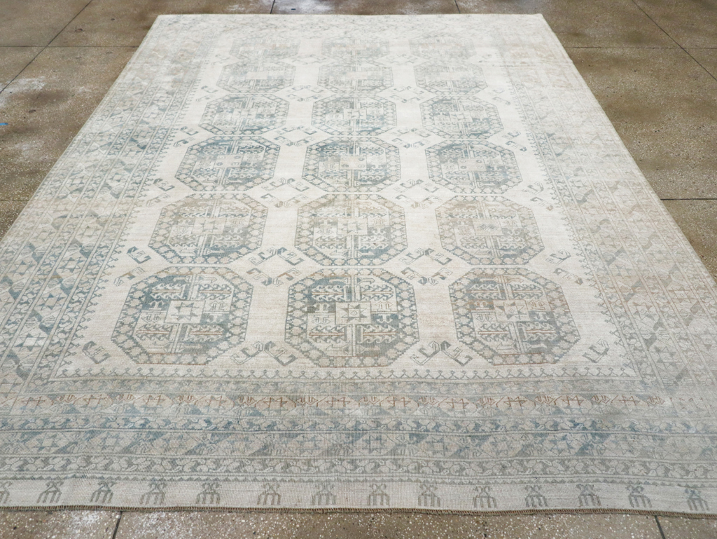 Vintage Central Asian Turkoman Room Size Carpet, No.32661 - Galerie Shabab