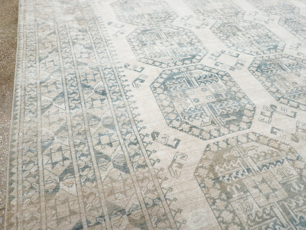 Vintage Central Asian Turkoman Room Size Carpet, No.32661 - Galerie Shabab