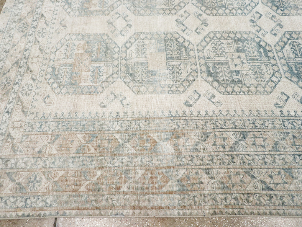 Vintage Central Asian Turkoman Room Size Carpet, No.32661 - Galerie Shabab