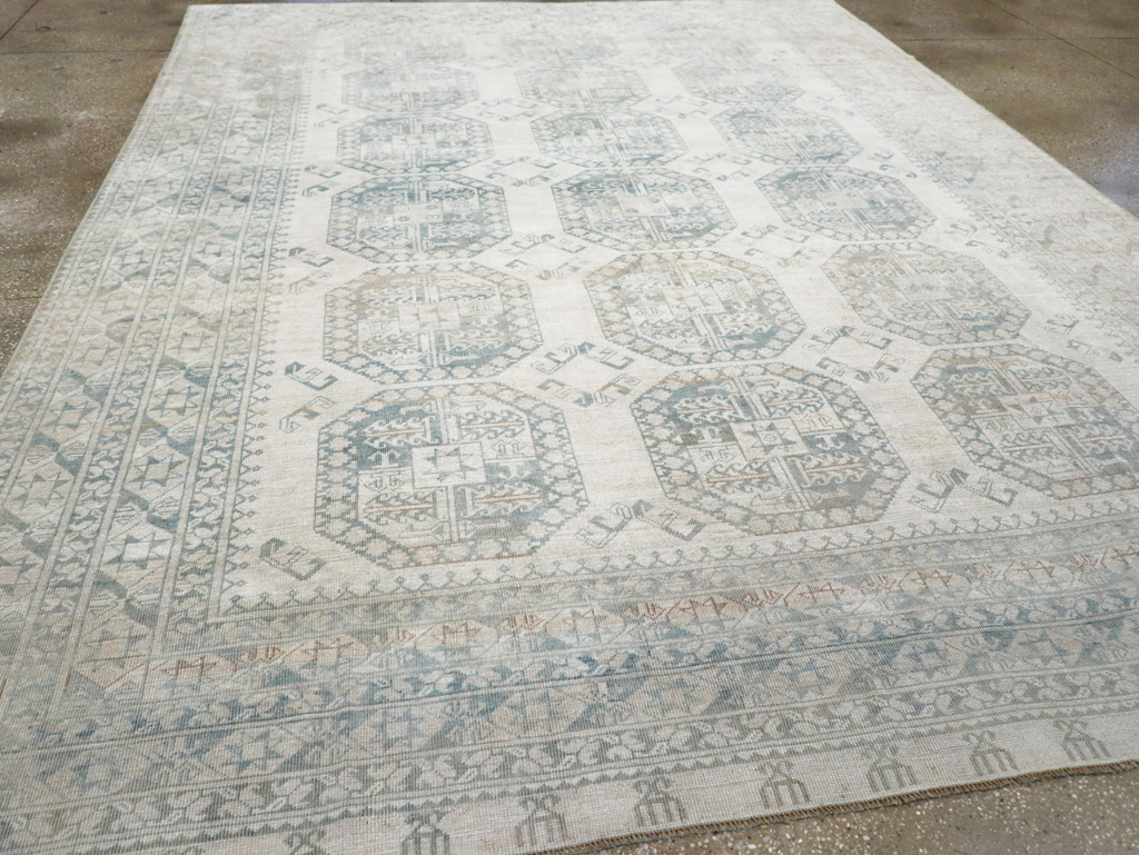 Vintage Central Asian Turkoman Room Size Carpet, No.32661 - Galerie Shabab