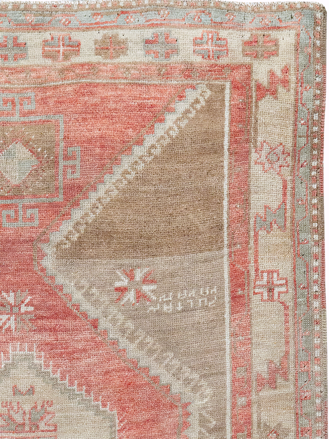 Vintage Turkish Anatolian Wide Gallery Runner, No.32662 - Galerie Shabab