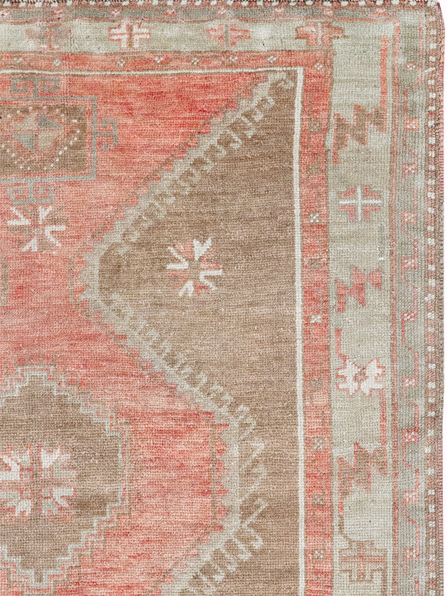 Vintage Turkish Anatolian Wide Gallery Runner, No.32662 - Galerie Shabab