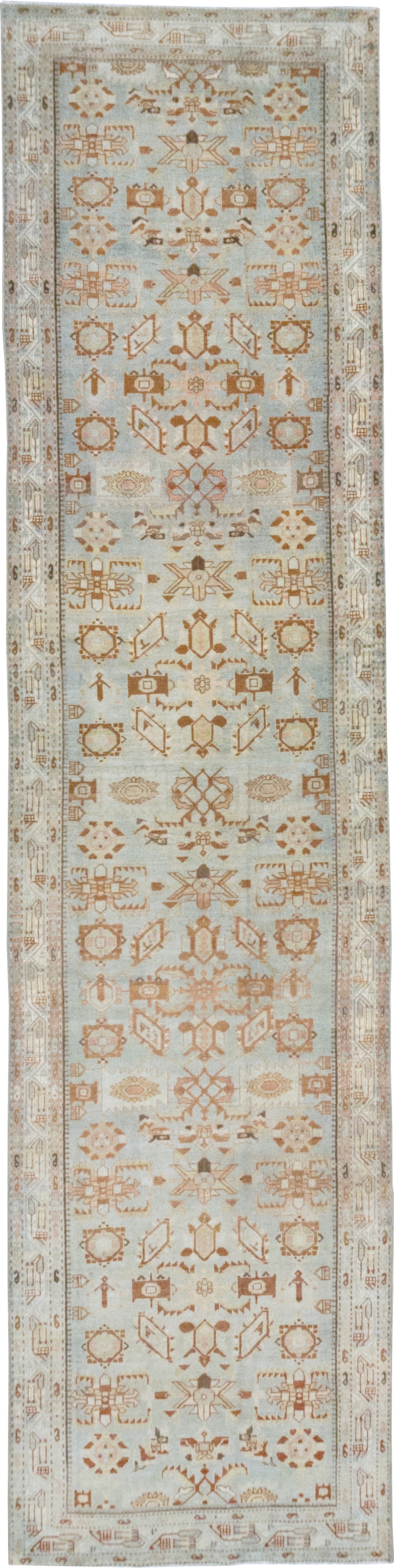 Vintage Persian Malayer Wide Gallery Runner, No.32707 - Galerie Shabab