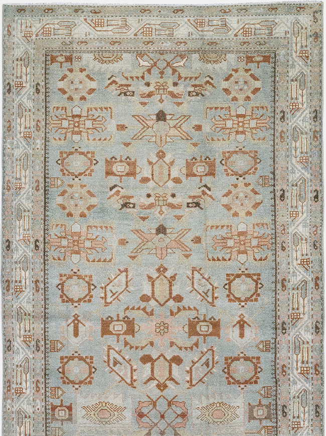 Vintage Persian Malayer Wide Gallery Runner, No.32707 - Galerie Shabab