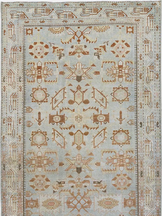 Vintage Persian Malayer Wide Gallery Runner, No.32707 - Galerie Shabab