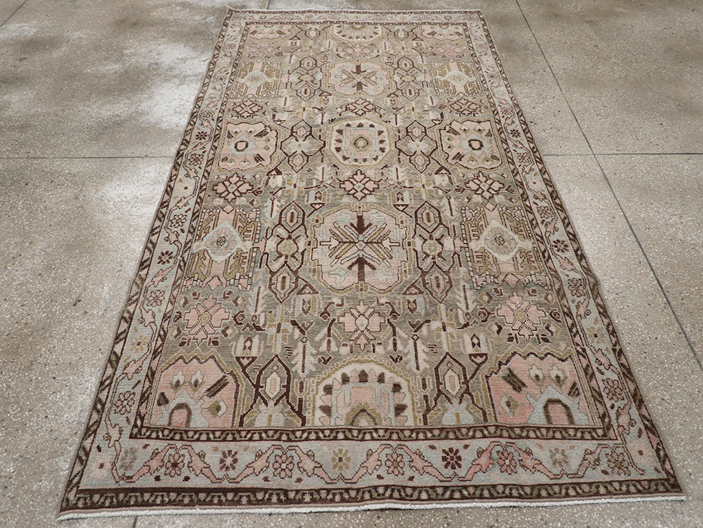 Vintage Persian Malayer Accent Rug, No.32733 - Galerie Shabab