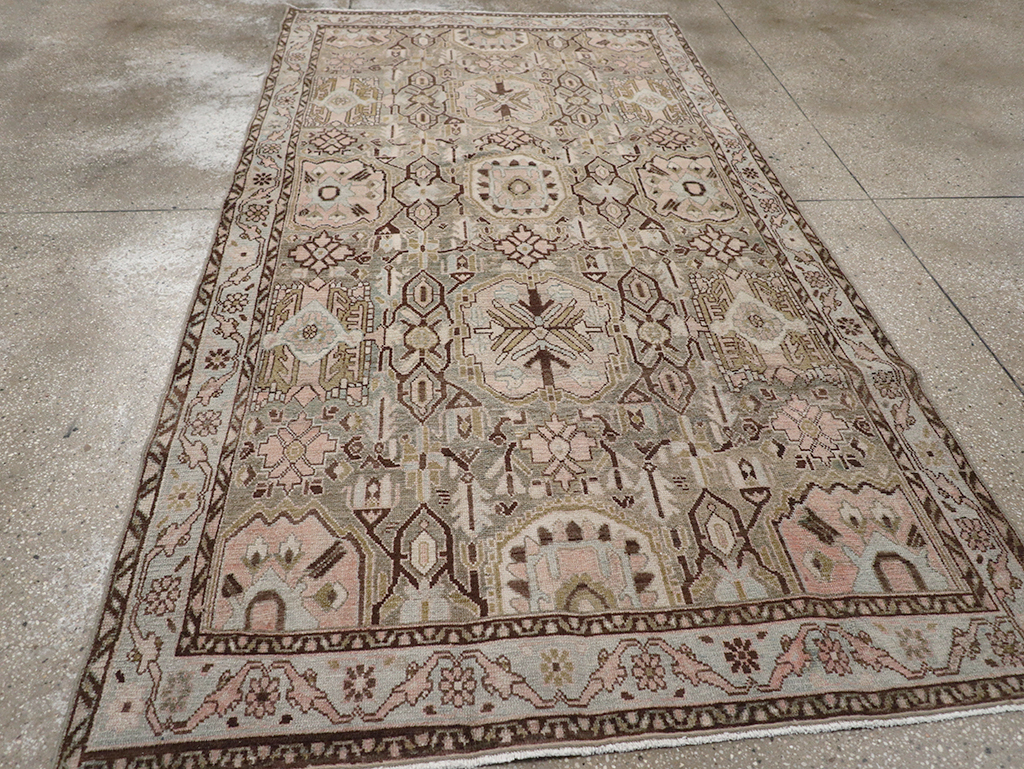 Vintage Persian Malayer Accent Rug, No.32733 - Galerie Shabab