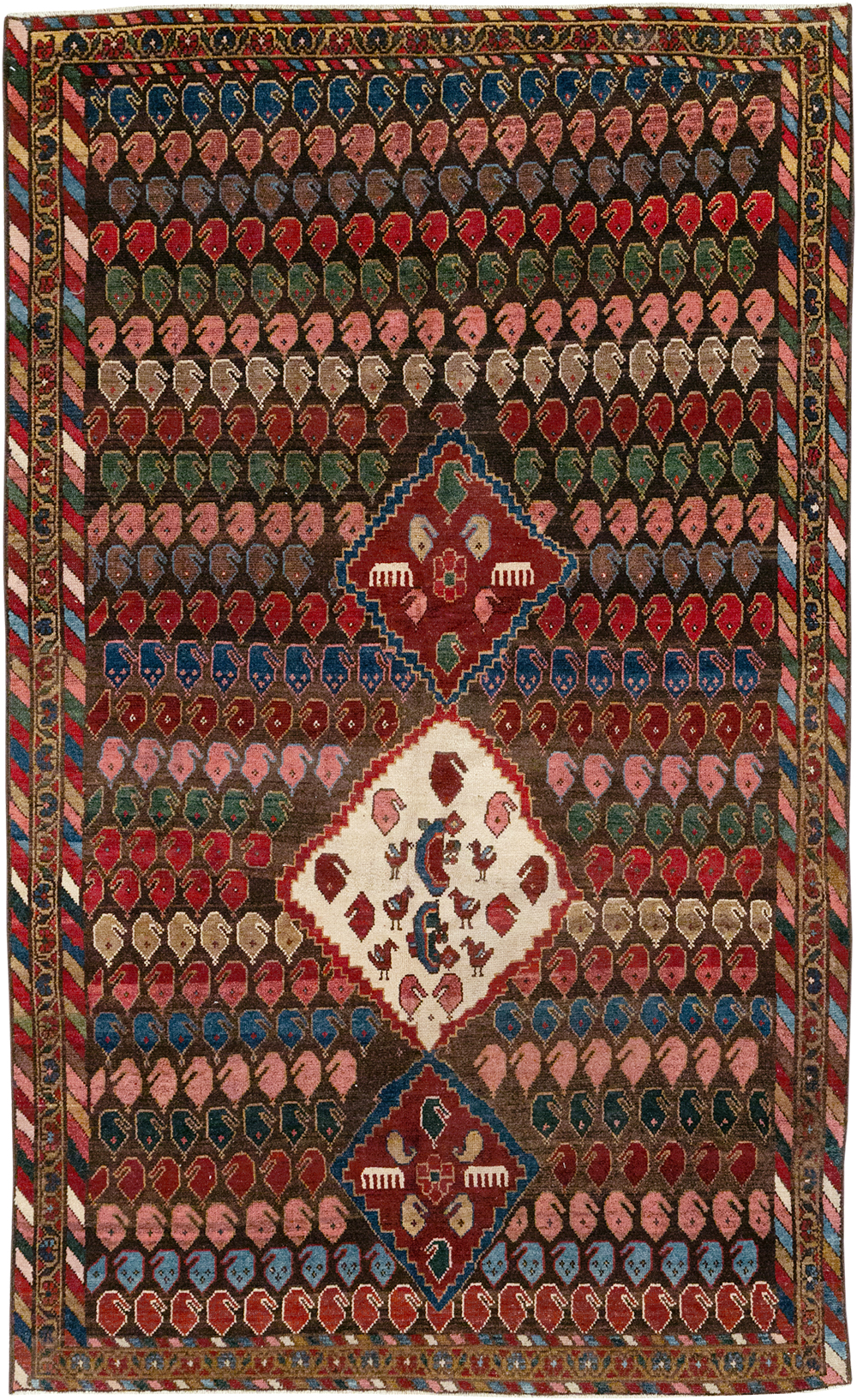 Vintage Persian Malayer Accent Rug, No.32749 - Galerie Shabab