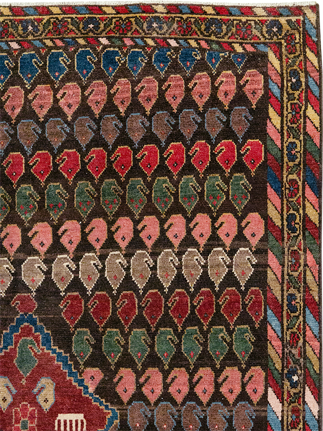 Vintage Persian Malayer Accent Rug, No.32749 - Galerie Shabab