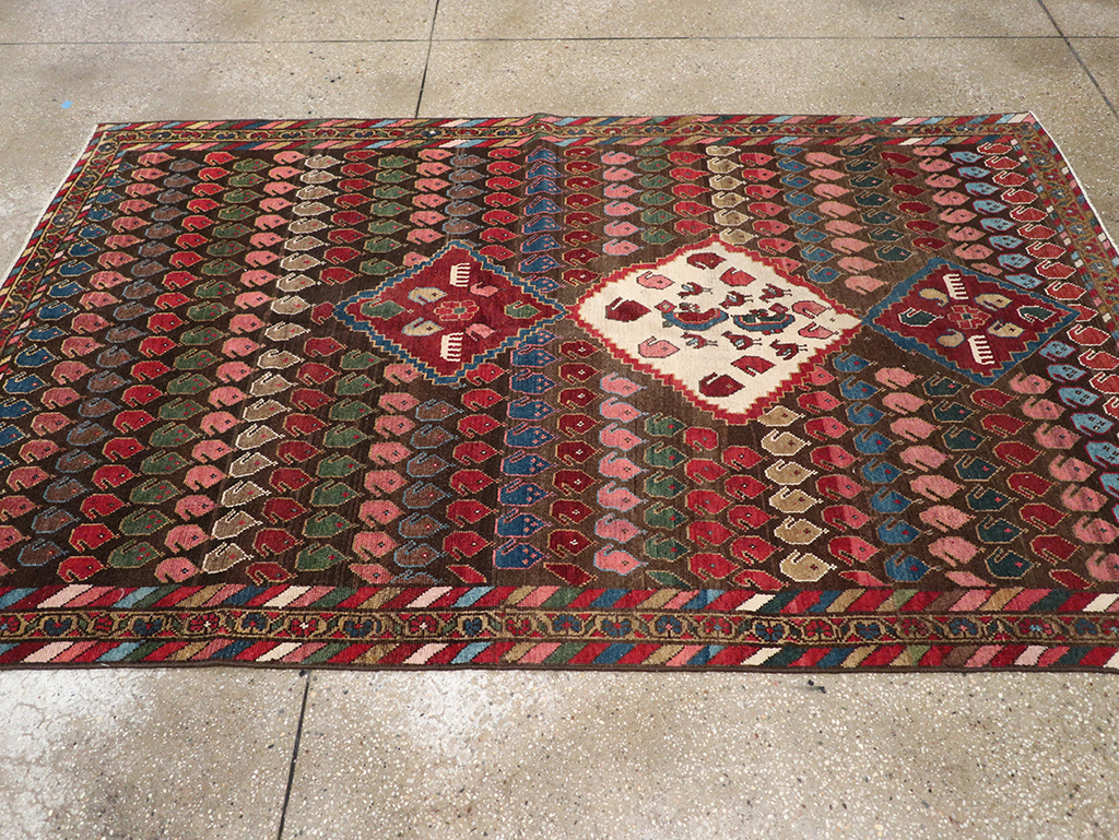 Vintage Persian Malayer Accent Rug, No.32749 - Galerie Shabab