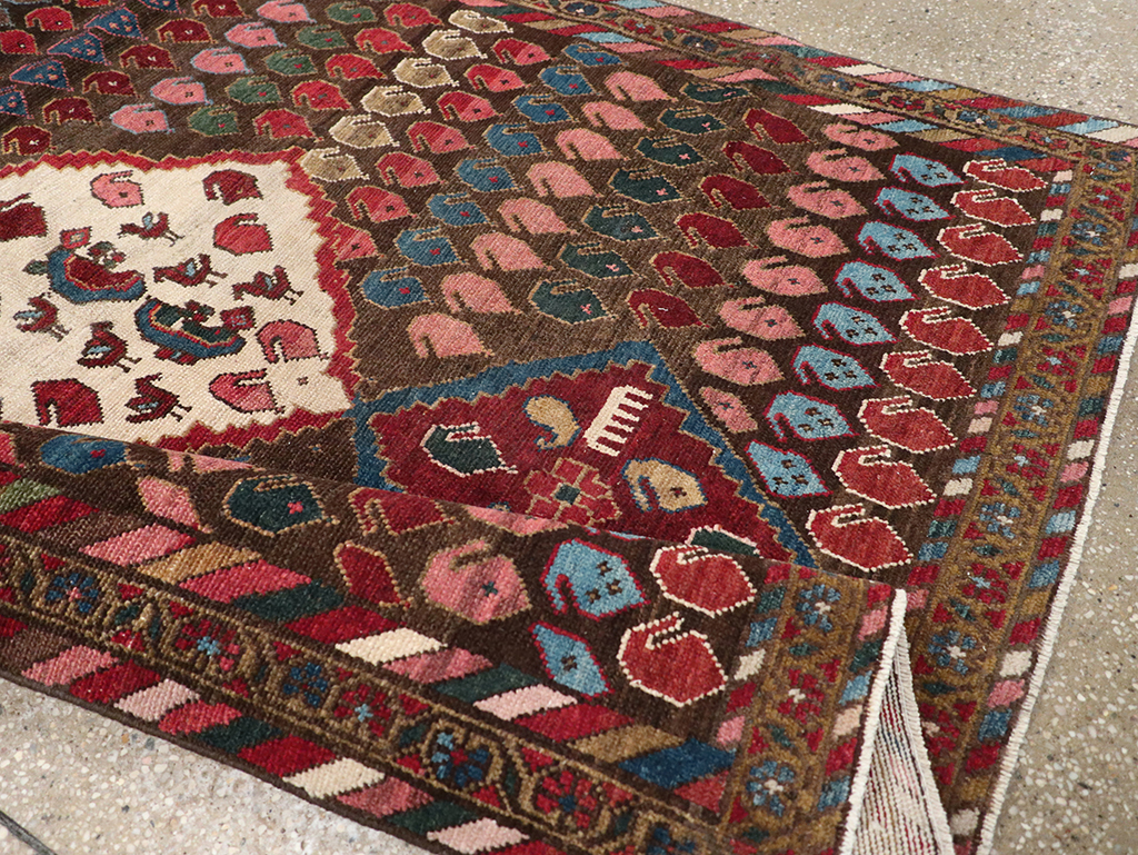Vintage Persian Malayer Accent Rug, No.32749 - Galerie Shabab