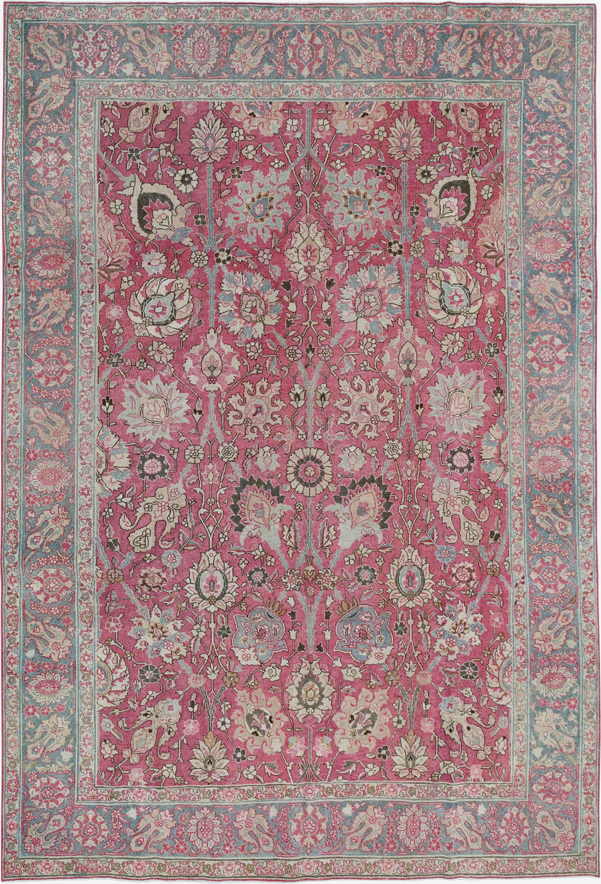 Antique Persian Tabriz Accent Carpet, No.32760 - Galerie Shabab