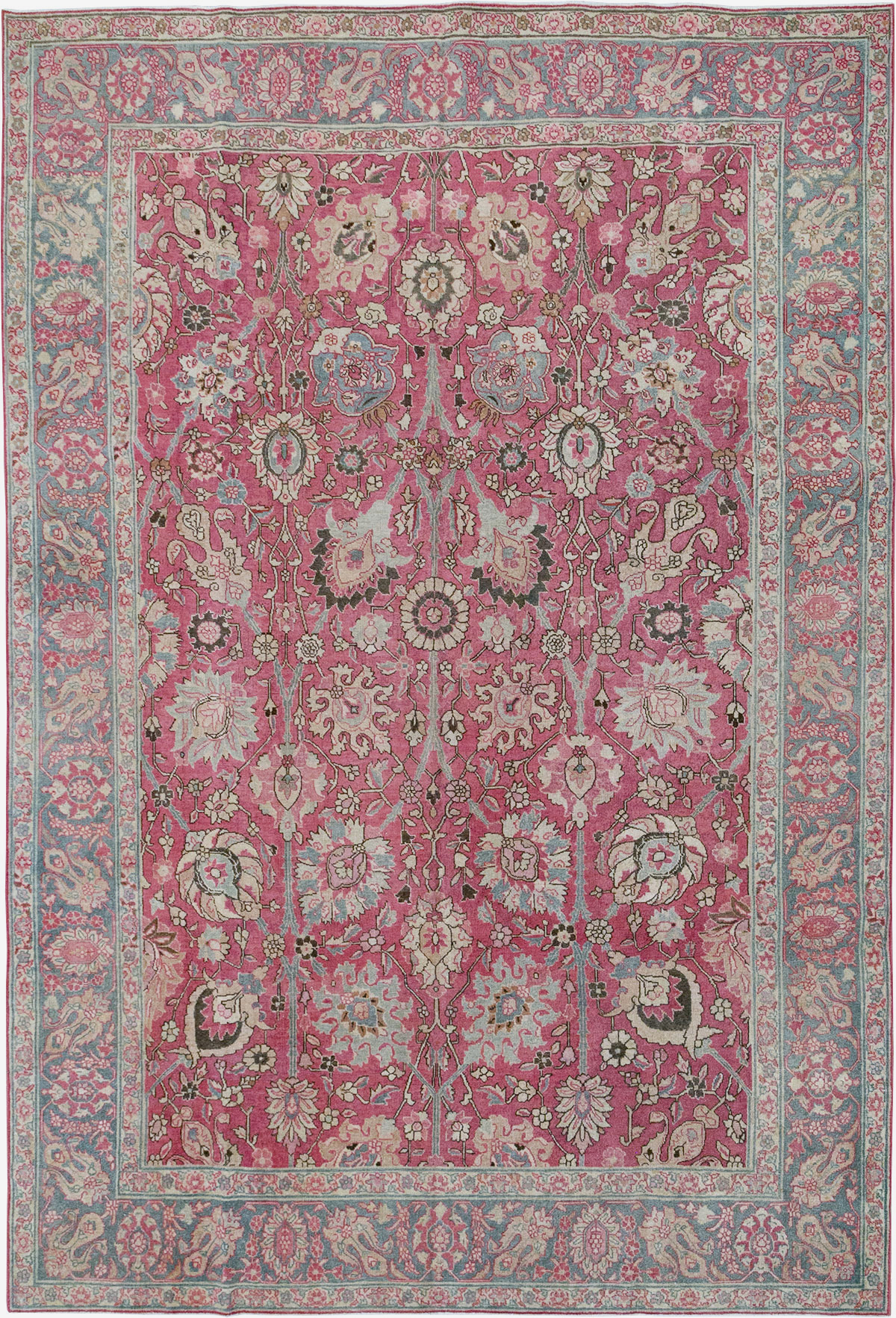 Antique Persian Tabriz Accent Carpet, No.32760 - Galerie Shabab