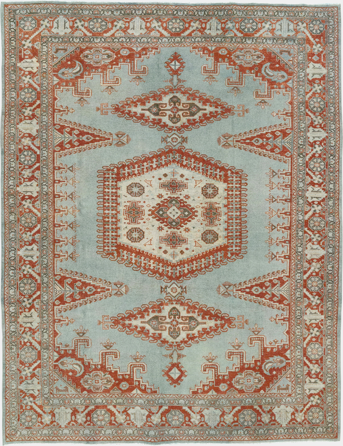 Vintage Persian Veece Accent Carpet, No.32774 - Galerie Shabab