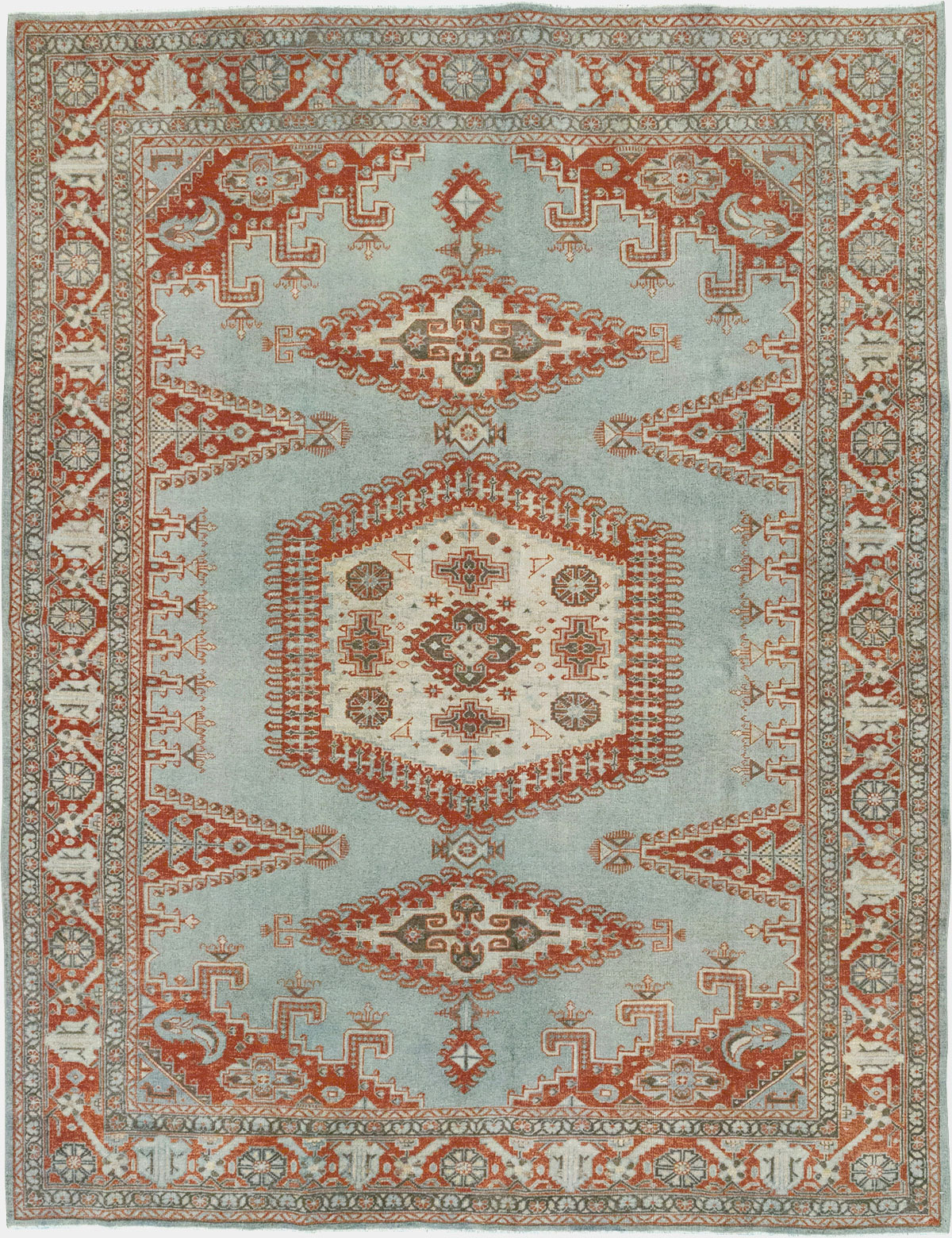 Vintage Persian Veece Accent Carpet, No.32774 - Galerie Shabab