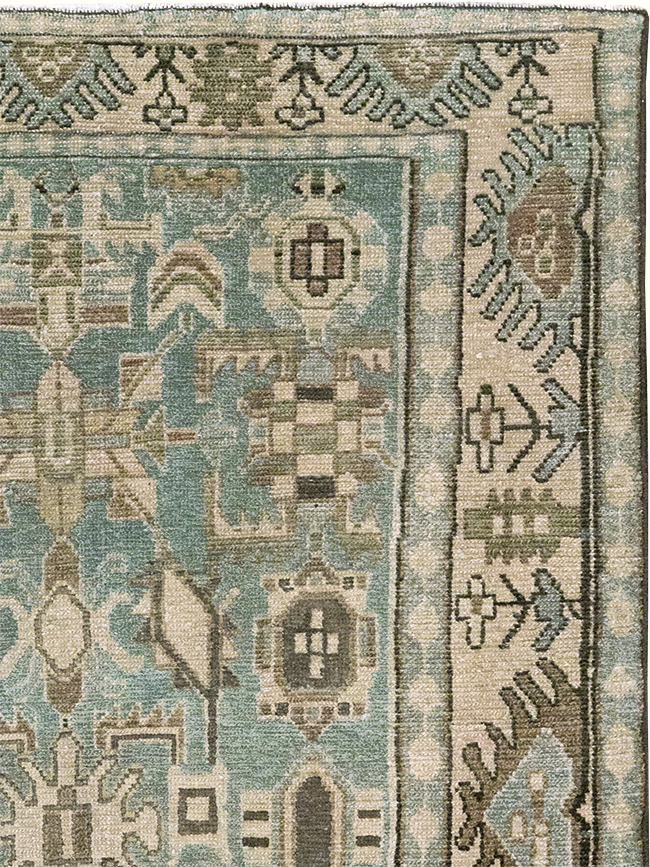 Vintage Persian Malayer Throw Rug, No.32789 - Galerie Shabab