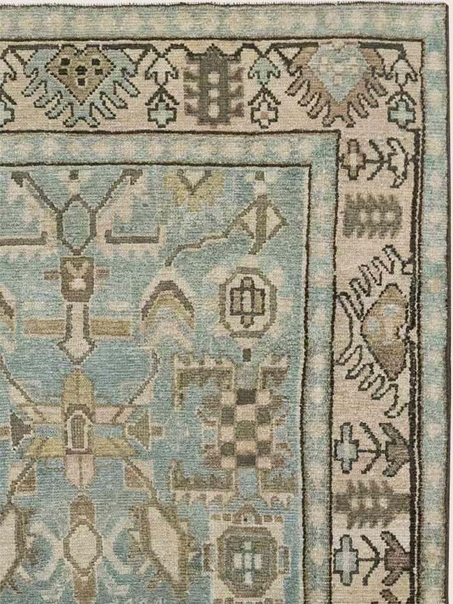 Vintage Persian Malayer Throw Rug, No.32789 - Galerie Shabab