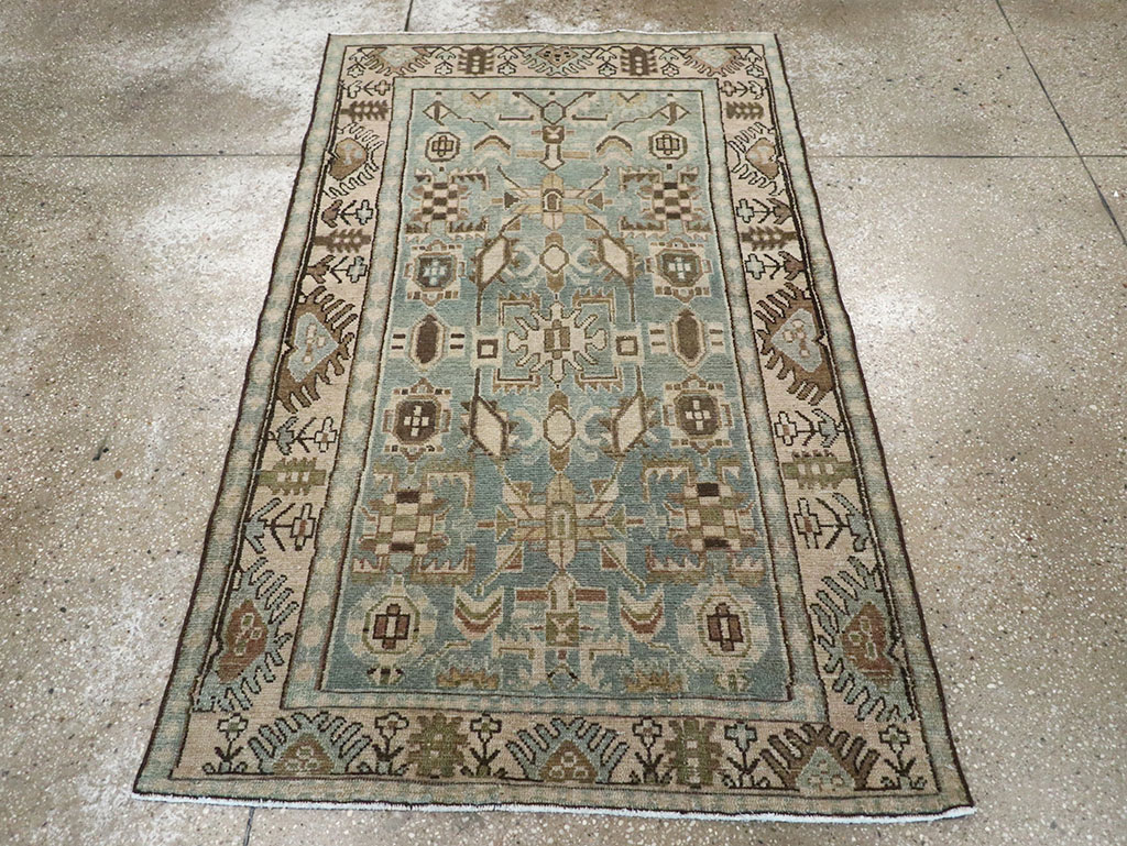 Vintage Persian Malayer Throw Rug, No.32789 - Galerie Shabab