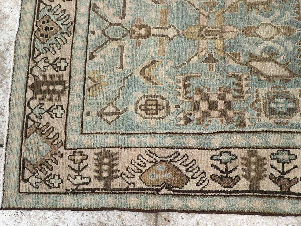 Vintage Persian Malayer Throw Rug, No.32789 - Galerie Shabab