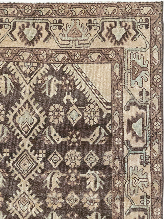 Vintage Persian Malayer Throw Rug, No.32790 - Galerie Shabab