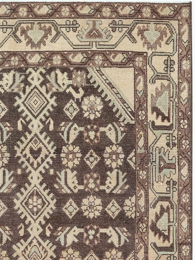 Vintage Persian Malayer Throw Rug, No.32790 - Galerie Shabab