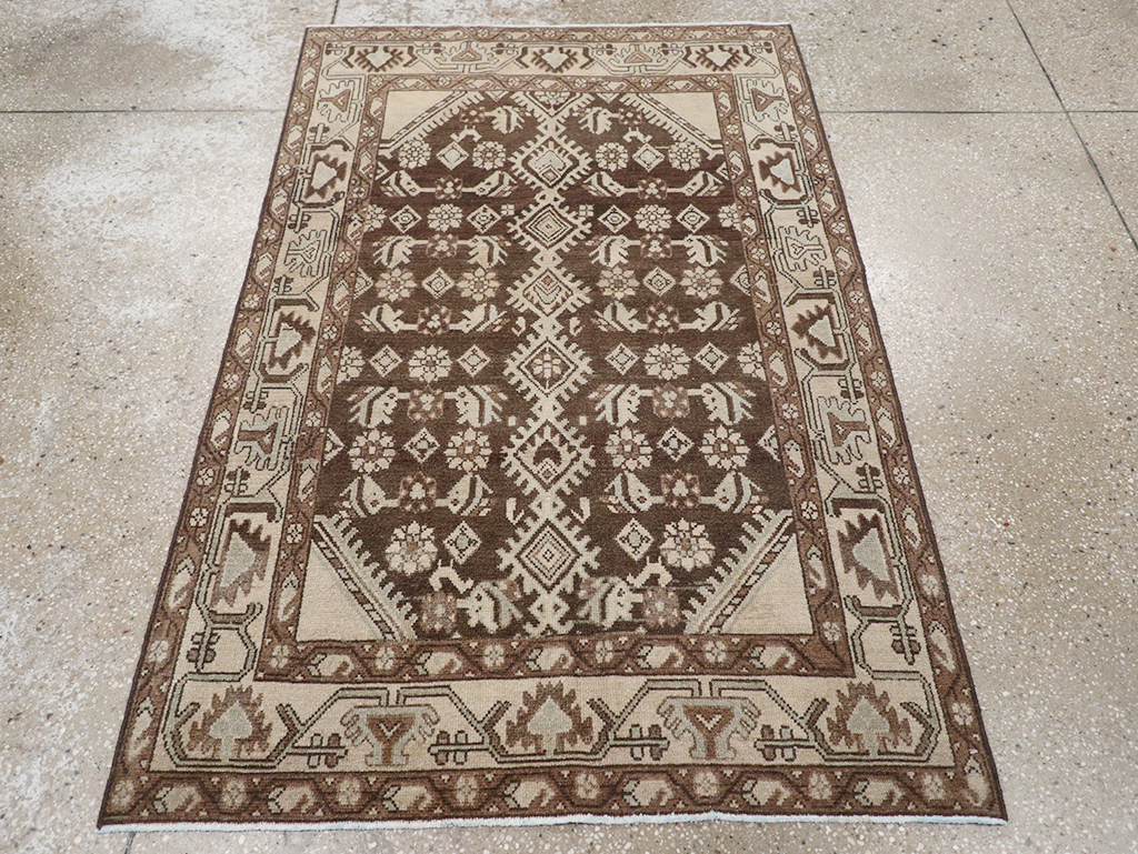 Vintage Persian Malayer Throw Rug, No.32790 - Galerie Shabab