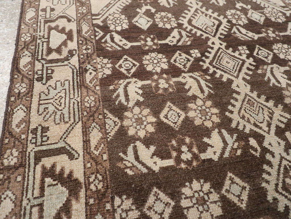 Vintage Persian Malayer Throw Rug, No.32790 - Galerie Shabab