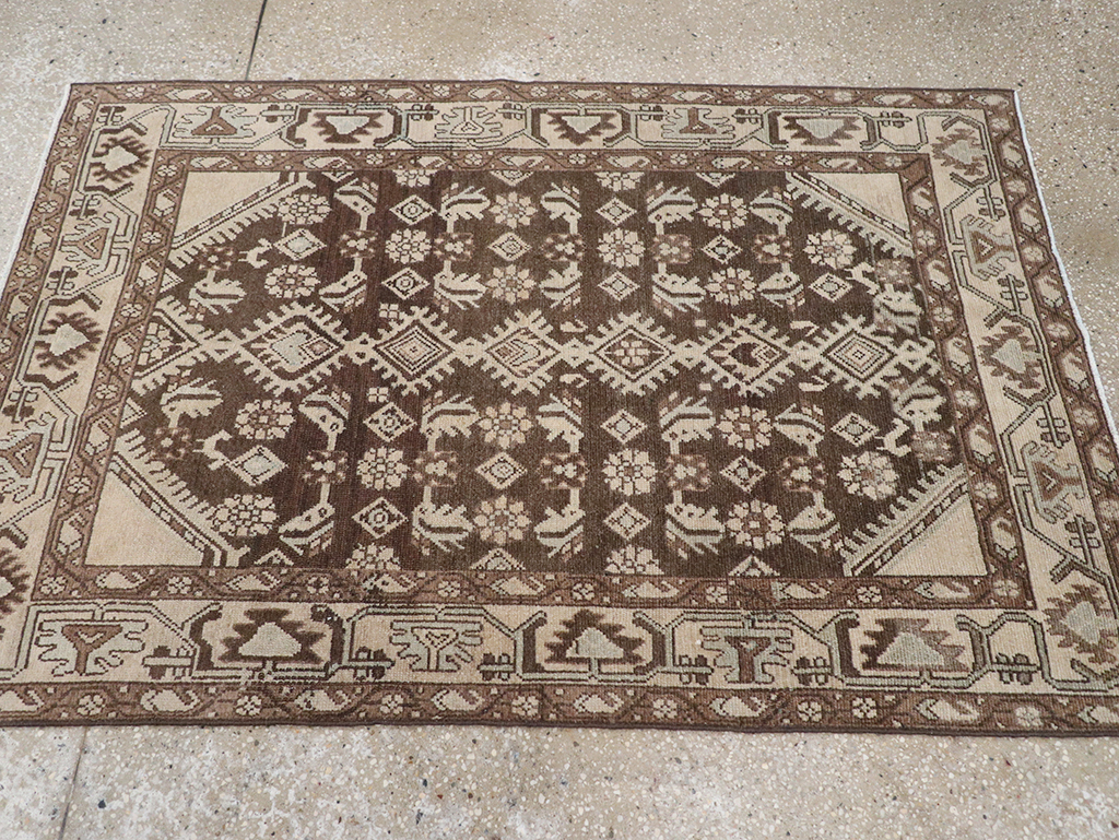 Vintage Persian Malayer Throw Rug, No.32790 - Galerie Shabab