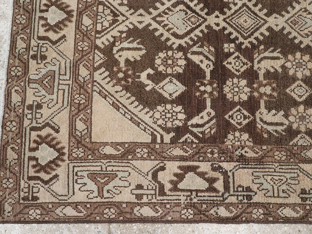 Vintage Persian Malayer Throw Rug, No.32790 - Galerie Shabab