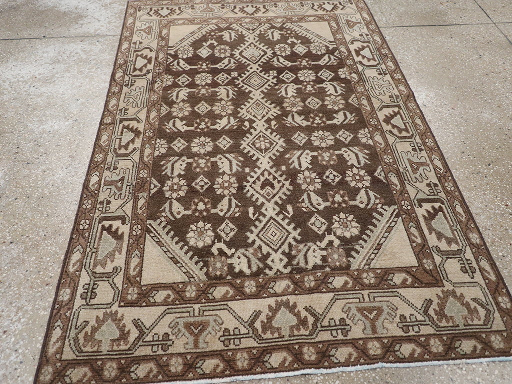 Vintage Persian Malayer Throw Rug, No.32790 - Galerie Shabab
