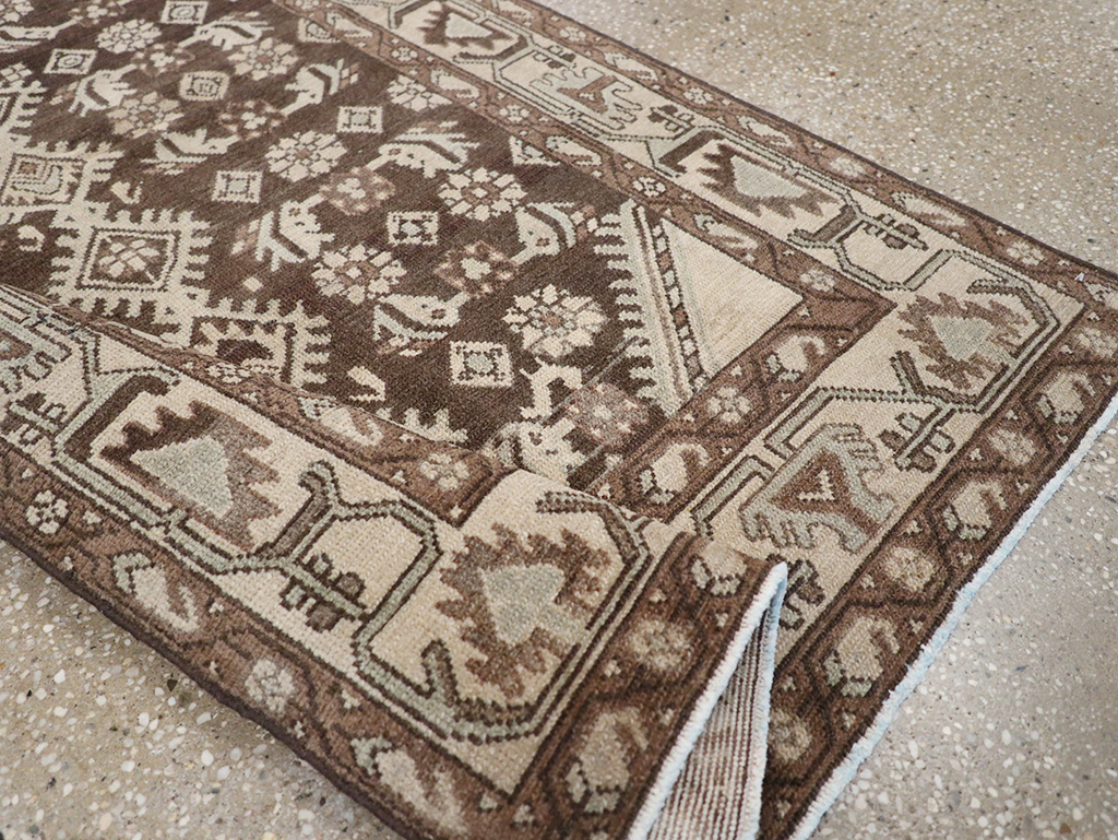 Vintage Persian Malayer Throw Rug, No.32790 - Galerie Shabab