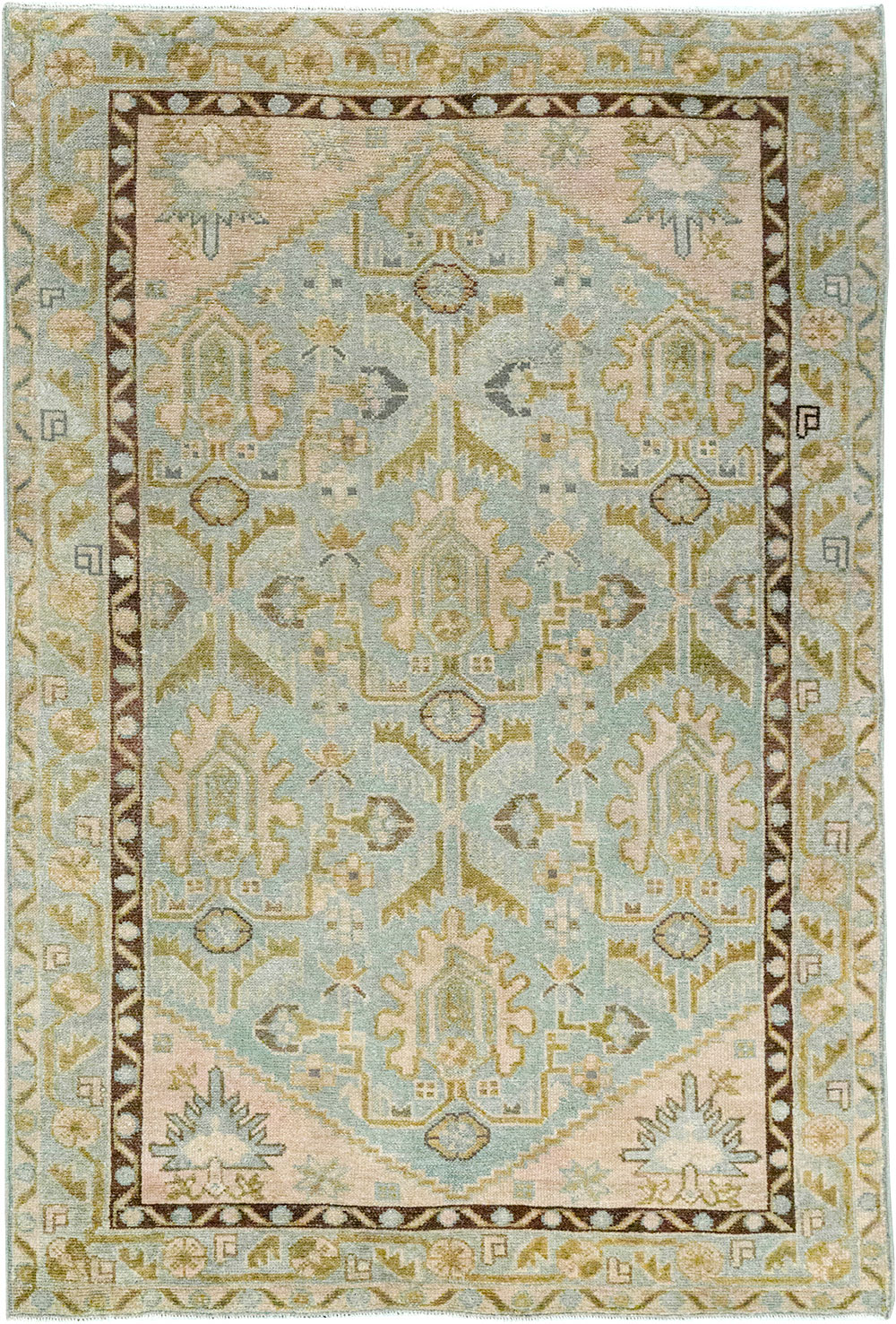 Vintage Persian Malayer Throw Rug, No.32791 - Galerie Shabab