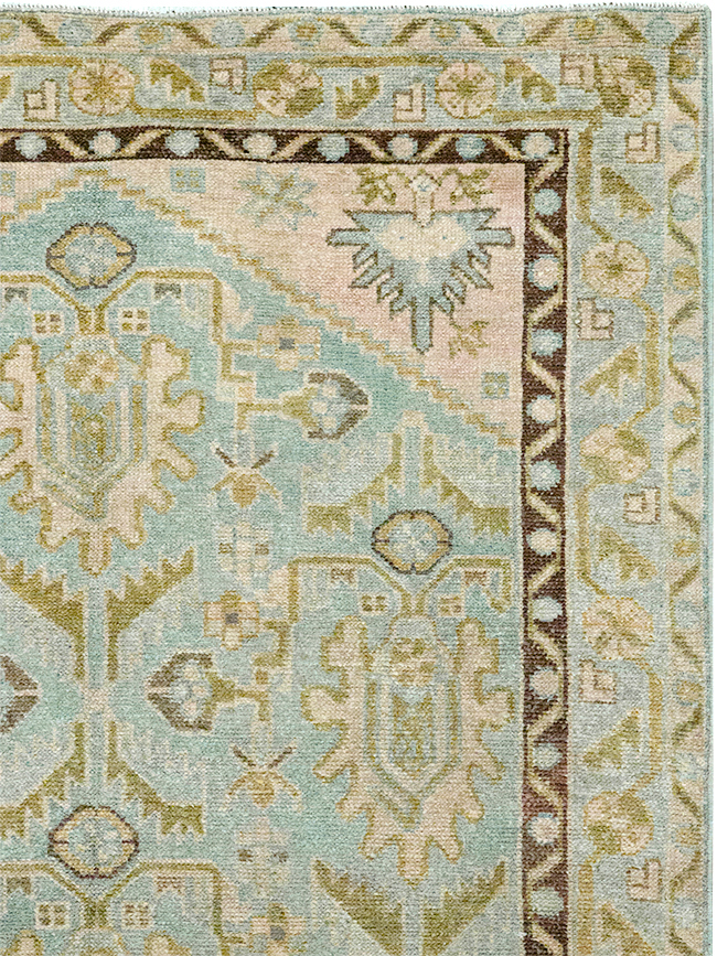 Vintage Persian Malayer Throw Rug, No.32791 - Galerie Shabab