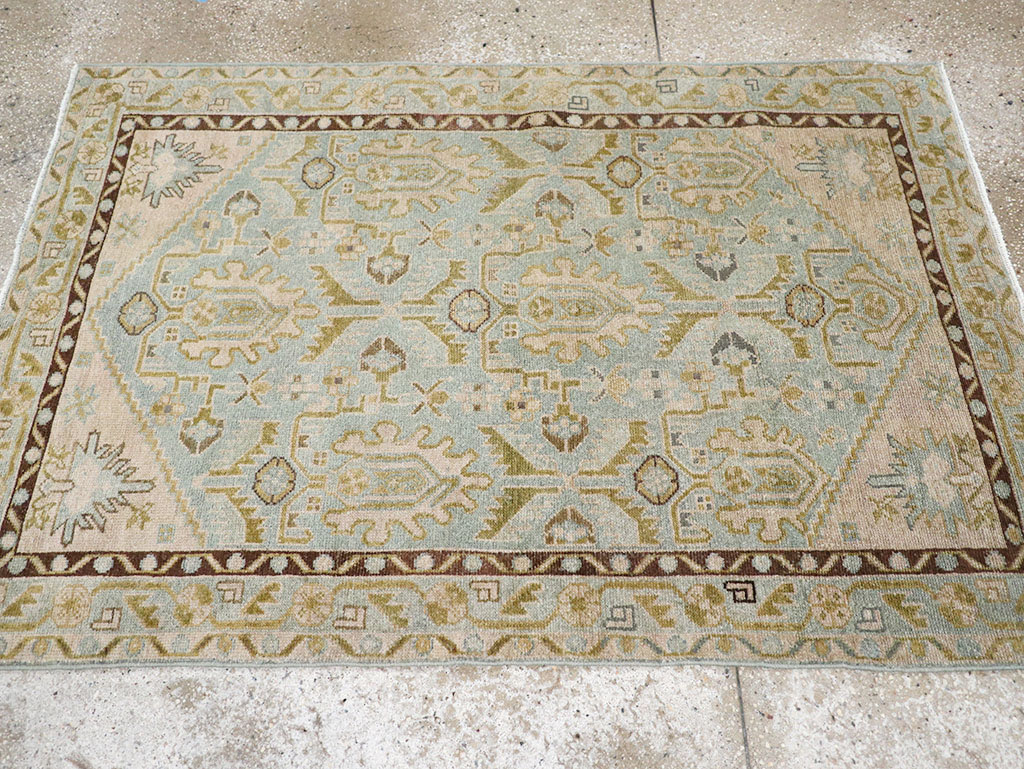 Vintage Persian Malayer Throw Rug, No.32791 - Galerie Shabab