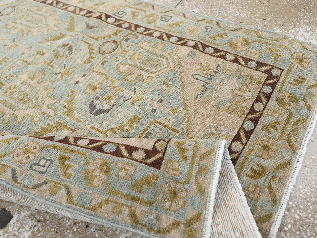Vintage Persian Malayer Throw Rug, No.32791 - Galerie Shabab