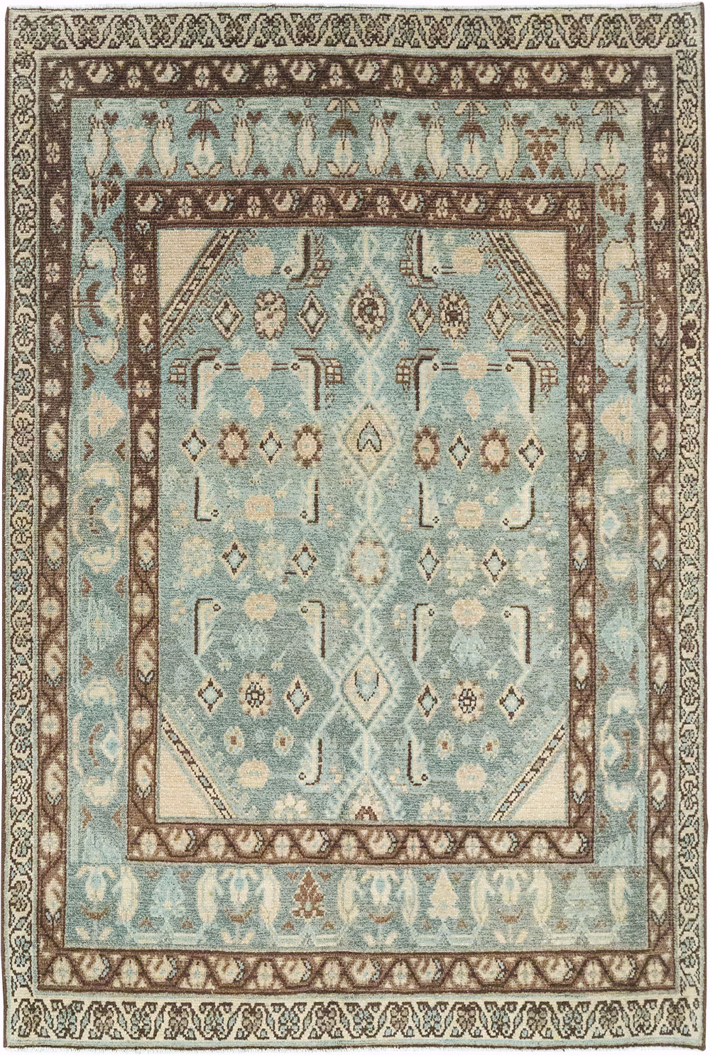 Vintage Persian Malayer Throw Rug, No.32792 - Galerie Shabab