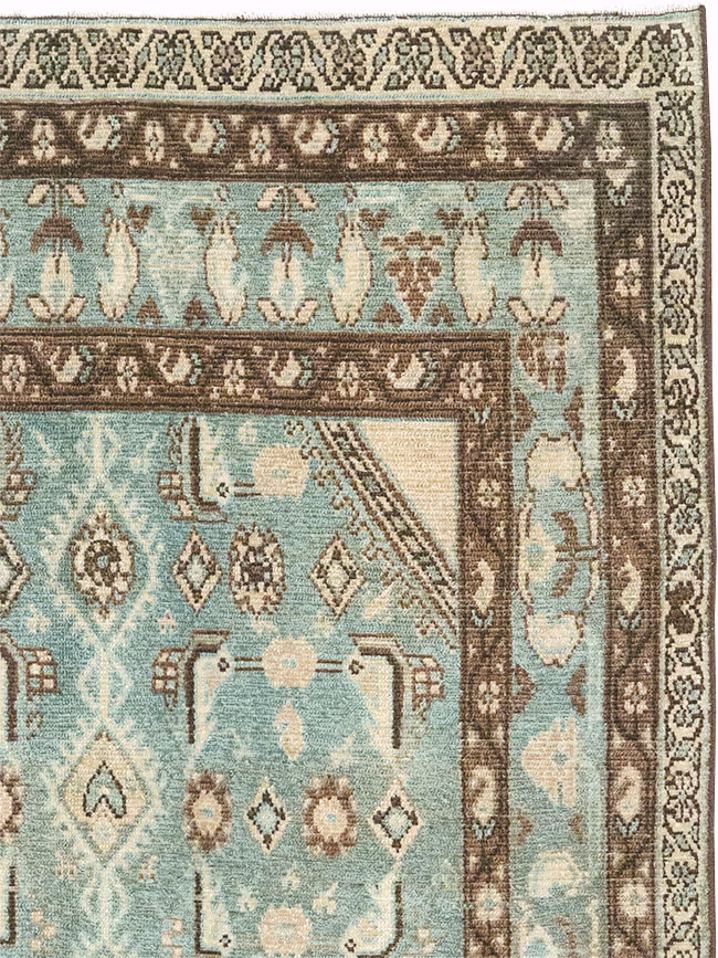 Vintage Persian Malayer Throw Rug, No.32792 - Galerie Shabab