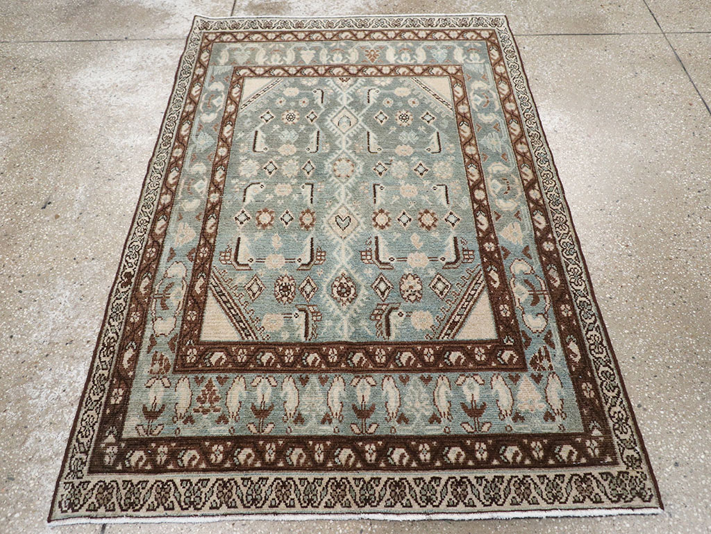 Vintage Persian Malayer Throw Rug, No.32792 - Galerie Shabab