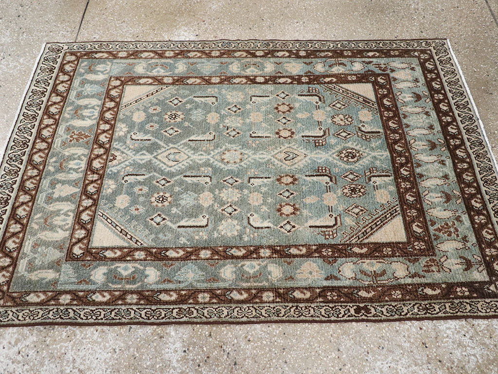 Vintage Persian Malayer Throw Rug, No.32792 - Galerie Shabab