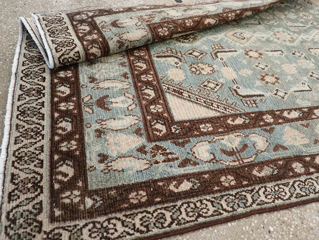 Vintage Persian Malayer Throw Rug, No.32792 - Galerie Shabab