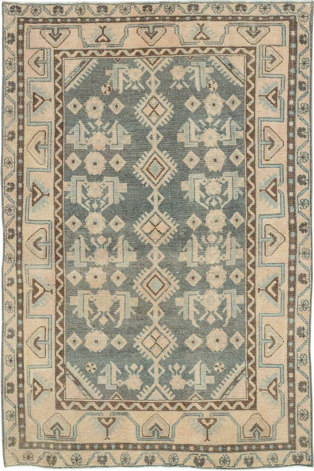Vintage Persian Malayer Throw Rug, No.32793 - Galerie Shabab