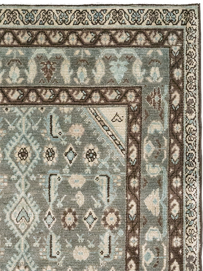 Vintage Persian Malayer Throw Rug, No.32794 - Galerie Shabab