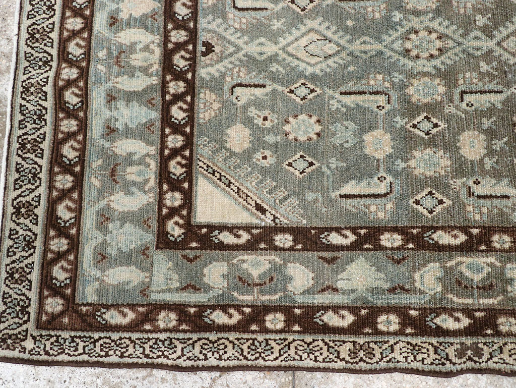 Vintage Persian Malayer Throw Rug, No.32794 - Galerie Shabab