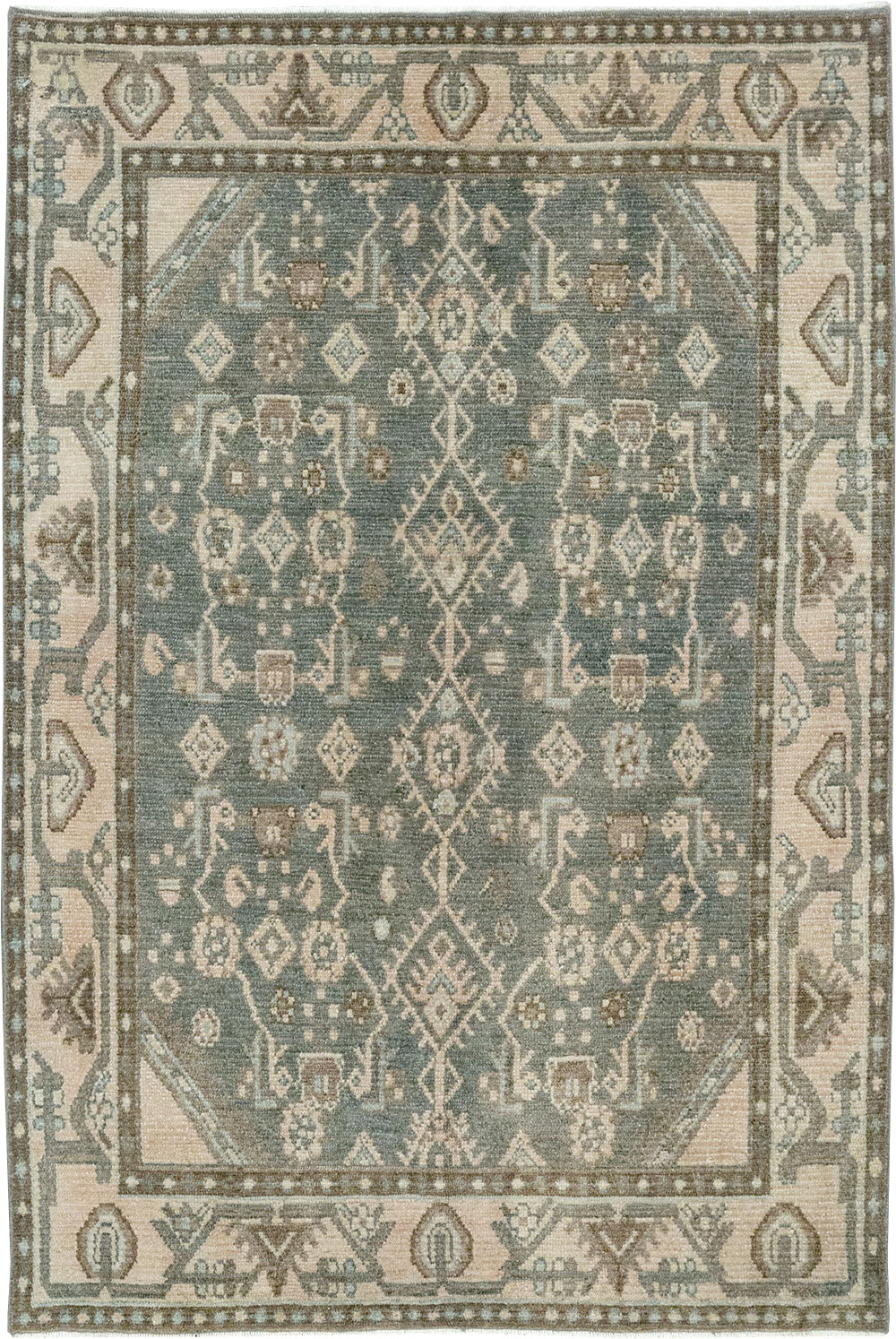 Vintage Persian Malayer Throw Rug, No.32795 - Galerie Shabab