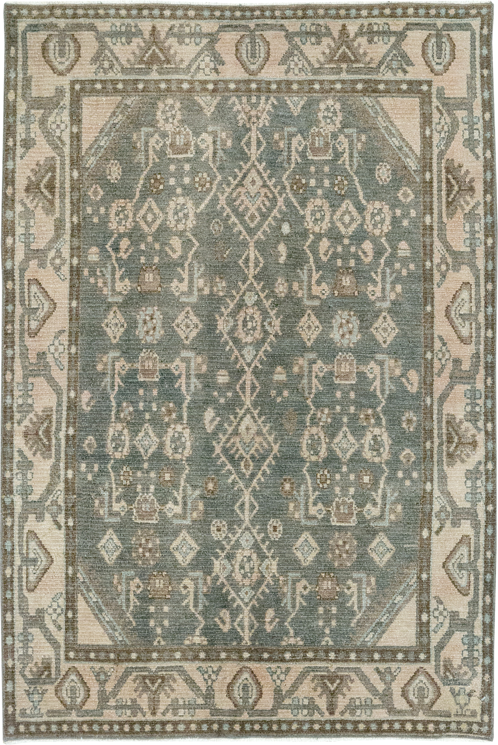 Vintage Persian Malayer Throw Rug, No.32795 - Galerie Shabab